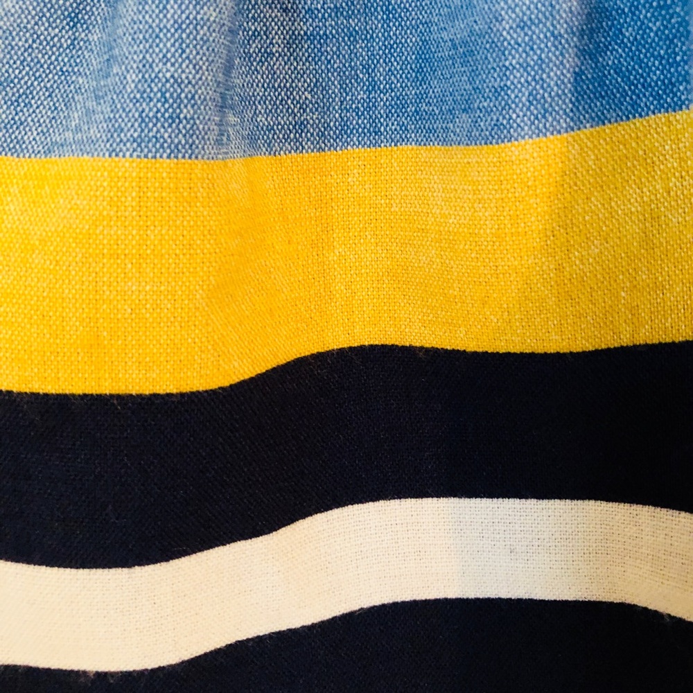 Striped Halogen Blouse with Ruffled Mid Section - Picture 6 of 6